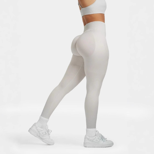 Sömlösa skulpterade ribbade konturleggings