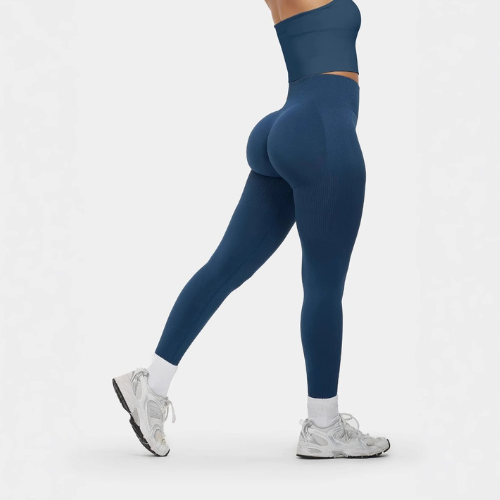 Sömlösa skulpterade ribbade konturleggings