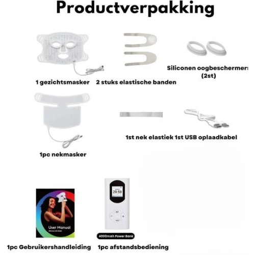 Gezichtsmasker Lichttherapie